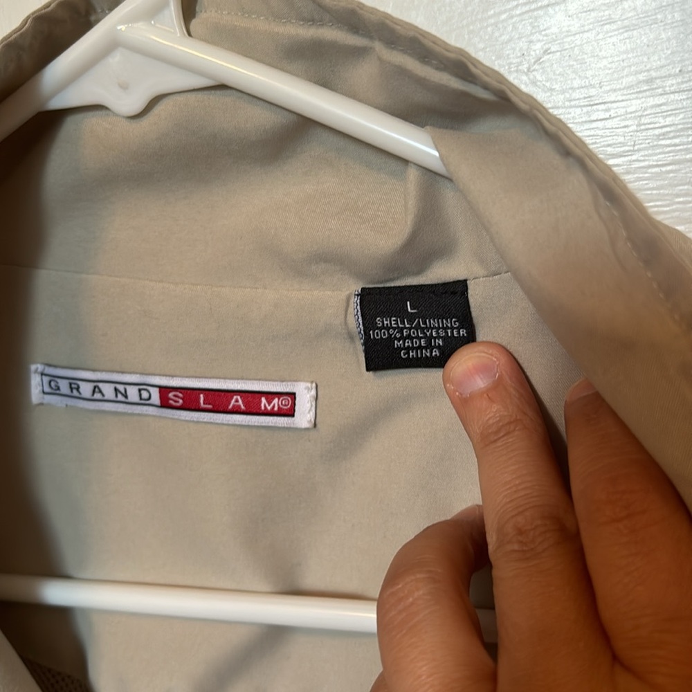 Grand Slam Size Large Khaki Pullover - Picture 4 of 4